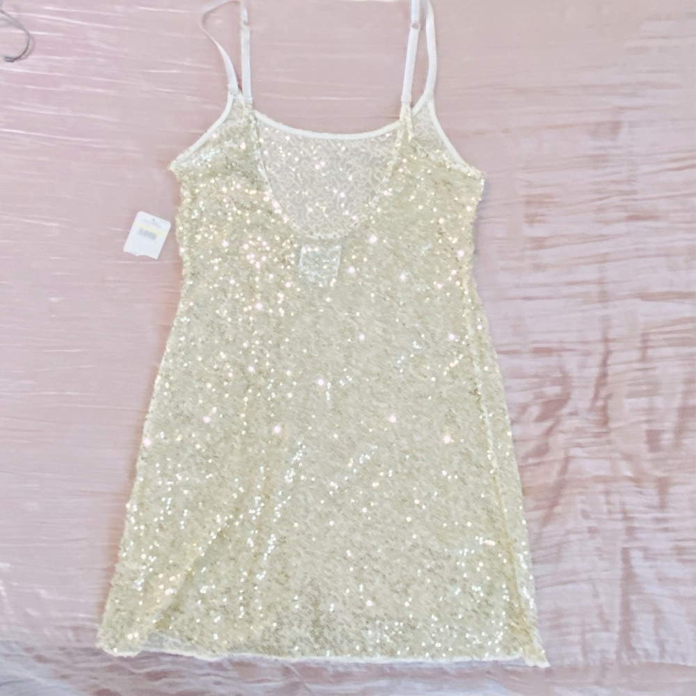 Free People shimmer slip dress NWT SM